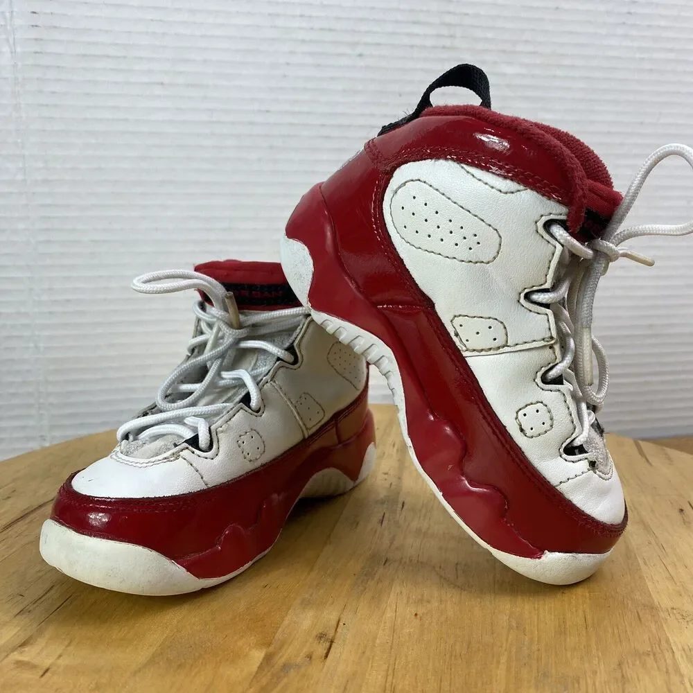 Jordan 9 Retro Gym Red White Toddler 7C Kids Basketball Sneakers 401812-160
